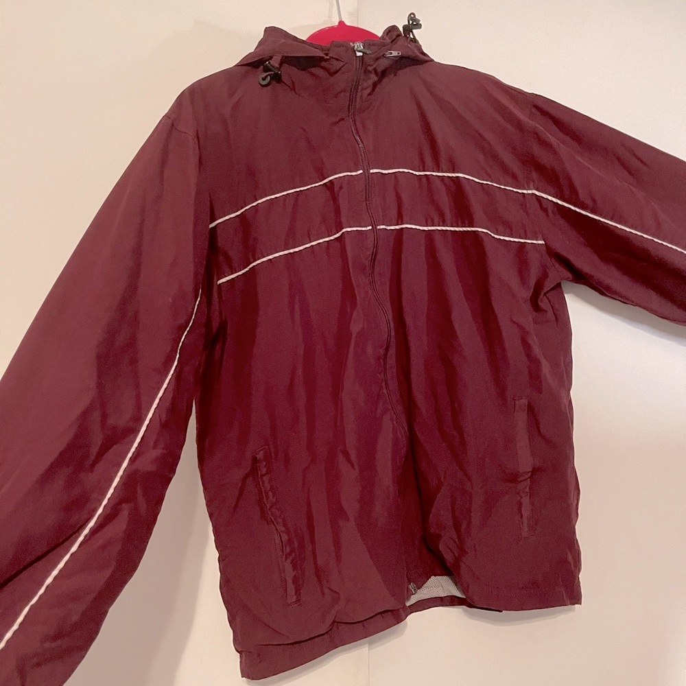 Two Gear Burgundy Windbreaker